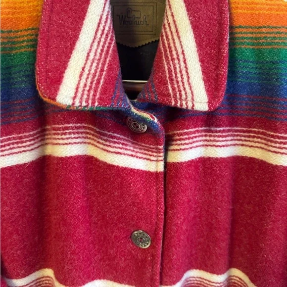 Woolrich wool x-large vintage blanket western 
southwest Aztec striped jacket - Picture 2 of 13